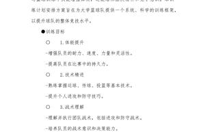 篮球队训练计划及方案设计模板